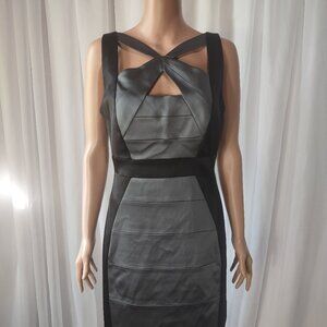 Jax black and charcoal sleeveless pencil dress size 10
